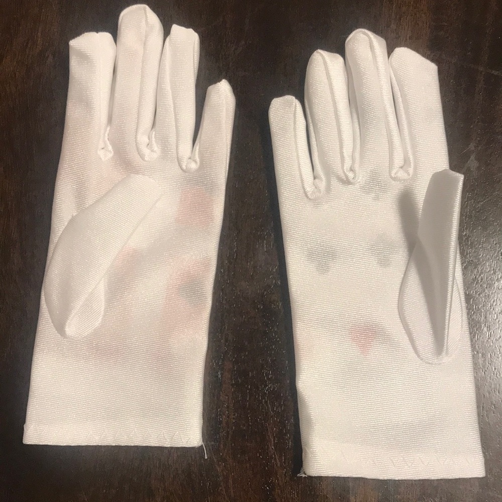 1 Pair Children's Dance Gloves Black White Elastic Festival Performance Gloves